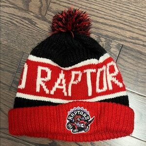 47 Brand Red and Black Raptors Beanie